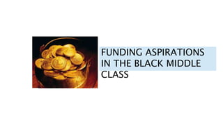 FUNDING ASPIRATIONS
IN THE BLACK MIDDLE
CLASS
 