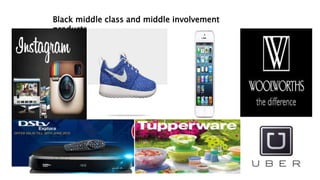 Black middle class and middle involvement
products
 