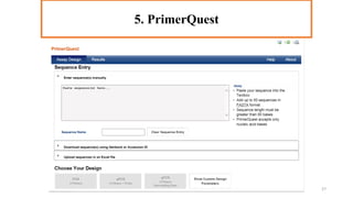 5. PrimerQuest
5. PrimerQuest
27
 