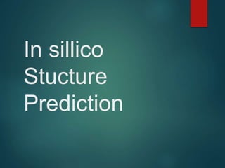 In sillico
Stucture
Prediction
 