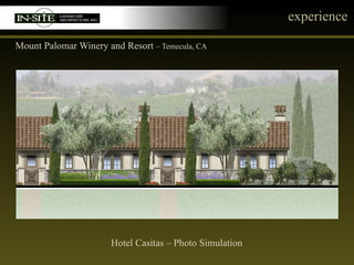 experience Mount Palomar Winery and Resort  – Temecula, CA Hotel Casitas – Photo Simulation 