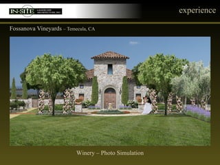 experience Fossanova Vineyards  – Temecula, CA Winery – Photo Simulation 