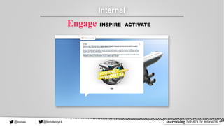 Internal
@tomderuyck increasing THE ROI OF INSIGHTS@insites
 