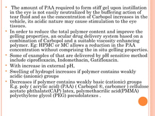 Innovative In Situ Ophthalmic Gels for Enhanced Ocular Drug Delivery | PPT