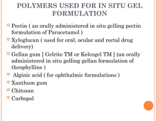 Innovative In Situ Ophthalmic Gels for Enhanced Ocular Drug Delivery | PPT