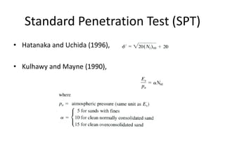 INSITU TESTING Foundation Engineering Lecture Notes | PDF
