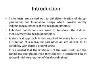 INSITU TESTING Foundation Engineering Lecture Notes | PDF
