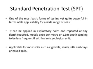 INSITU TESTING Foundation Engineering Lecture Notes | PDF