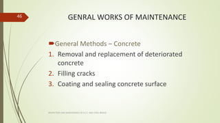 Inspection and maintenance of bridge | PPTX