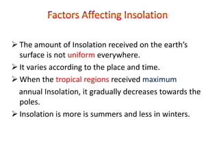 Insolation and heat budget | PPTX
