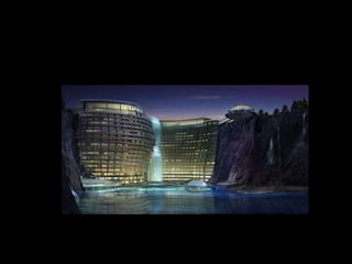 Hotel de 400 chambres construit dans une carrière en Chine 