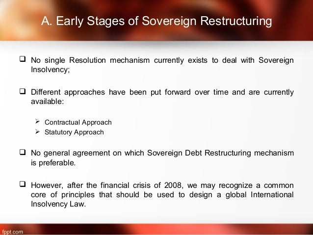 An International Insolvency Law For Sovereign Debt