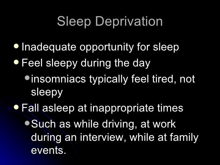 Insomnia research paper