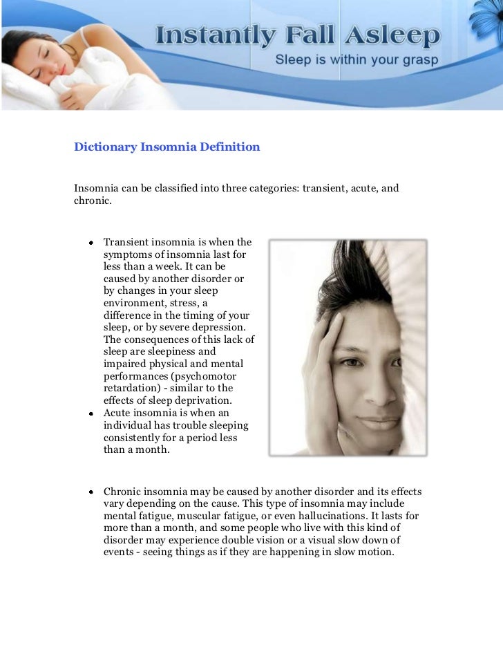 insomnia definition insomnia definition