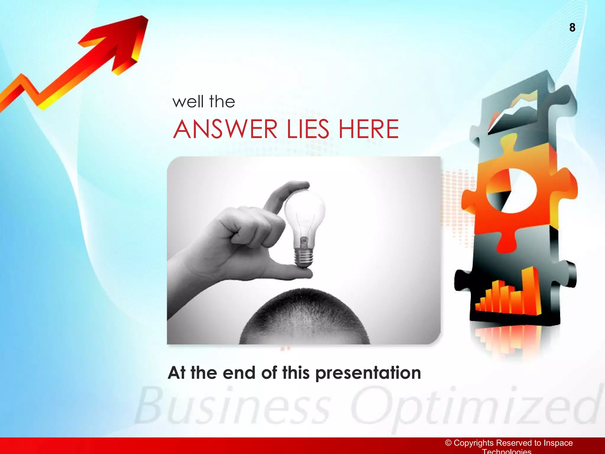 At the end of this presentation  well the   ANSWER LIES HERE   