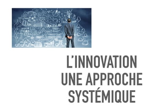 L’INNOVATION
UNE APPROCHE
SYSTÉMIQUE
 