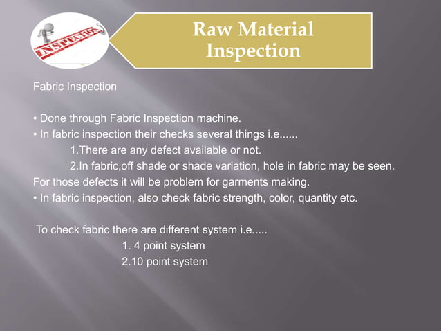 Inspection | PPTX | Needlework | Arts and Crafts
