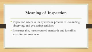 INSPECTION -MEANING DEFINITION AND CONCEPT | PPTX