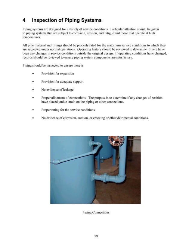 Inspection ofpressurevessels