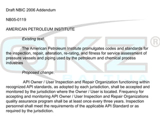 Nbic Routine Repairs Inspection-Repair-Alteration-Rerating.ppt