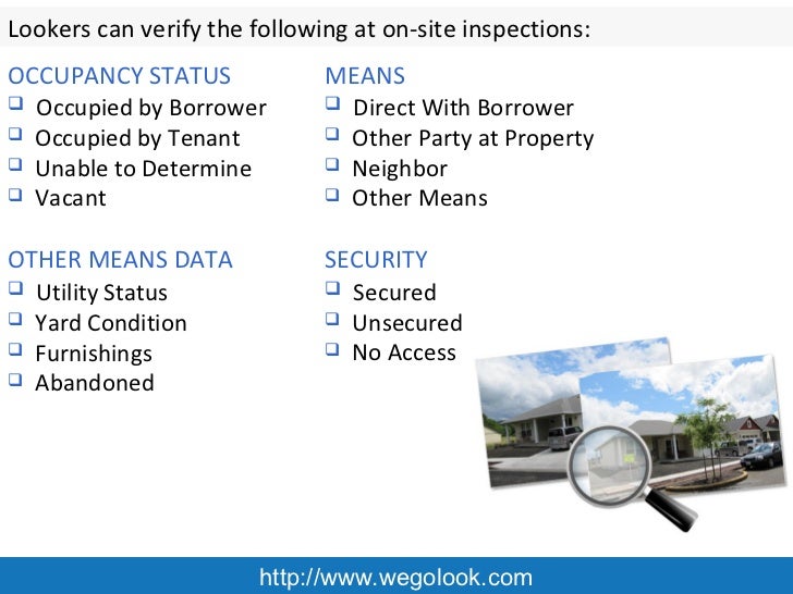 Property Occupancy Inspection Services and Onsite Field Inspection