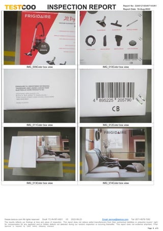 Comprehensive Inspection Report for Drum Type Vacuum Cleaner Quality ...