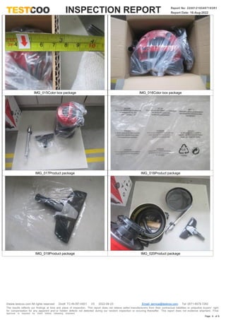 Comprehensive Inspection Report for Drum Type Vacuum Cleaner Quality ...