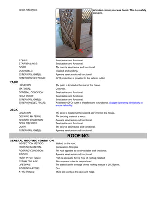 Interior Railing Inspection Form Inspectpro sample report | PDF