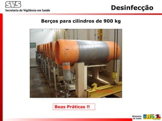Berços para cilindros de 900 kg
Desinfecção
Boas Práticas !!
 