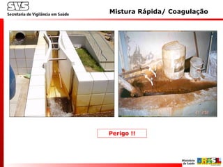 Mistura Rápida/ Coagulação
Perigo !!
 