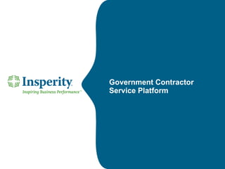 Government Contractor  Service Platform 