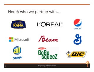 Here’s who we partner with… 
3 Proprietary and Confidential 
3 
 