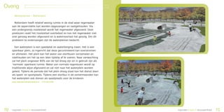 Overig
       Waterpleinen – Rotterdam

       Rotterdam heeft relatief weinig ruimte in de stad waar regenwater
     aan de oppervlakte kan worden opgevangen en vastgehouden. Via
     een ondergronds rioolstelsel wordt het regenwater afgevoerd. Door
     piekbuien raakt het rioolstelsel overbelast en kan het regenwater niet
     snel genoeg worden afgevoerd en is wateroverlast het gevolg. Om dit
     probleem te ondervangen zijn de waterpleinen bedacht.

       Een waterplein is een speelplek en waterberging ineen. Het is een
     openbaar plein, zo ingericht dat deze gecontroleerd kan overstromen
     en afvloeien. Het plein kan het water van stortbuien verzamelen en
     vasthouden om het op een later tijdstip af te voeren. Naar verwachting
     zal het plein ongeveer 95% van de tijd droog zijn en in gebruik zijn als
     ‘normale’ openbare ruimte. Water van normale regenbuien wordt op
     traditionele wijze afgevoerd en zal niet naar het waterplein worden
     geleid. Tijdens de periode dat het plein droog staat kan het dienst doen
     als speel- en sportplaats. Tijdens een stortbui in de zomermaanden kan
     het waterplein ook dienen als speelplaats voor de kinderen.
     www.rotterdamclimateinitiative.nl - 010 205 3766




70   inspiratieboekduurzaamheid                                               inspiratieboekduurzaamheid   71
 