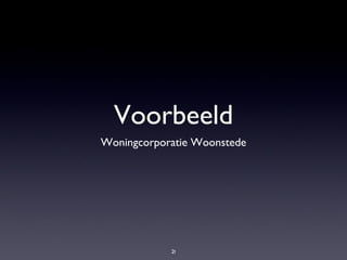 Voorbeeld Woningcorporatie Woonstede 