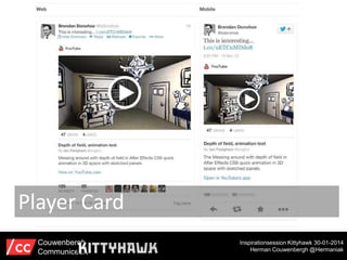 Player Card
Couwenbergh
Communiceert

Inspirationsession Kittyhawk 30-01-2014
Herman Couwenbergh @Hermaniak

 