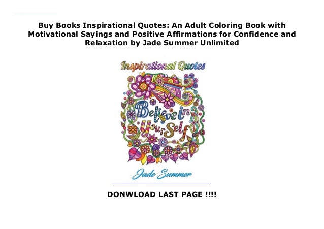 Download Buy Books Inspirational Quotes An Adult Coloring Book With Motivati