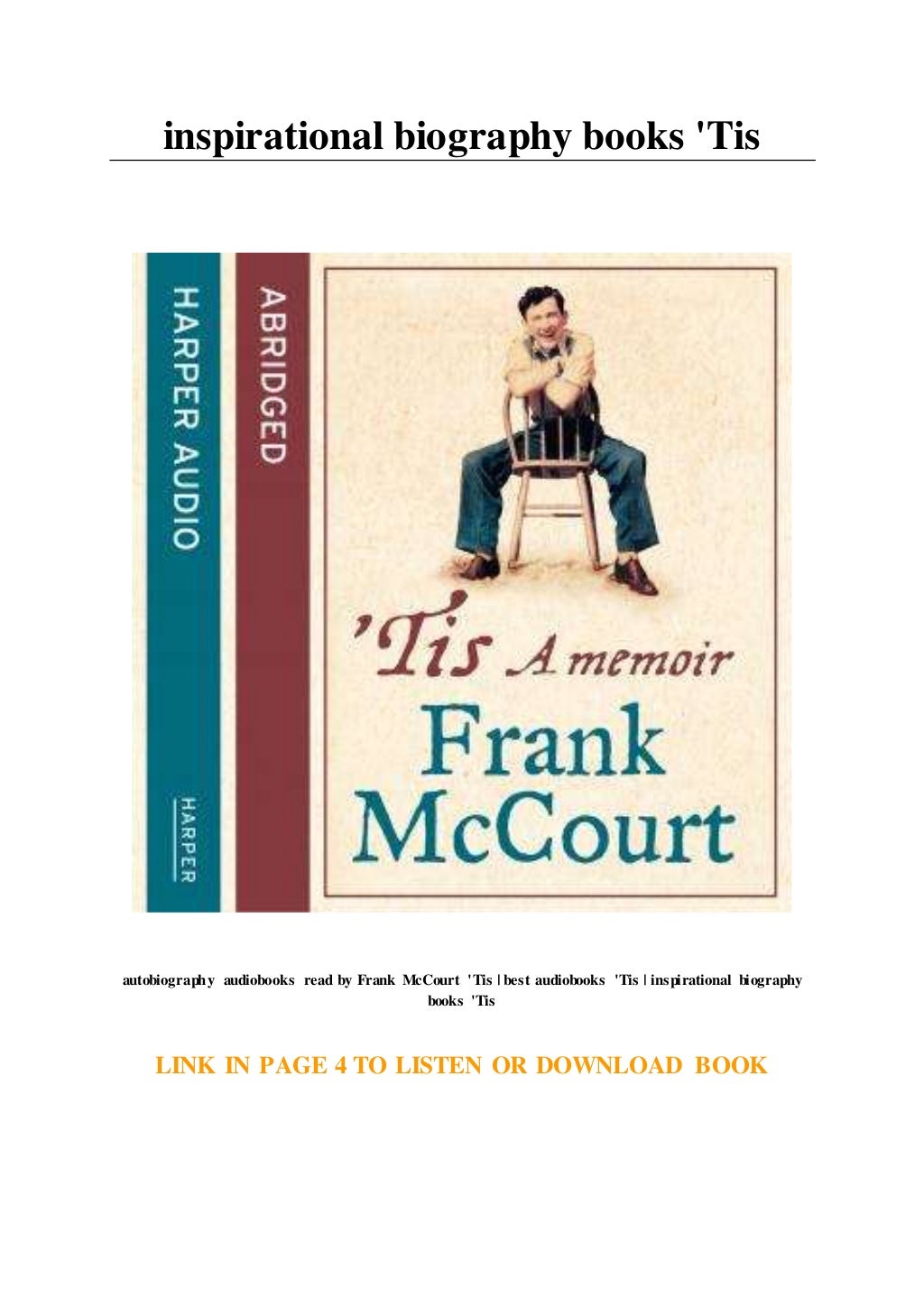 inspirational biography books 'Tis