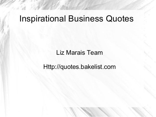 Inspirational business quotes