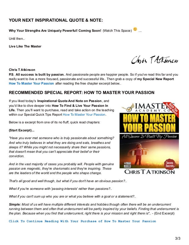 How To Find Your Passion & Mission Statement (Inspirational Motivatio…