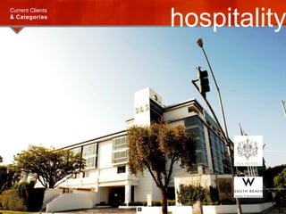 Current Clients
& Categories
hospitality
 