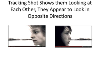 Tracking Shot Shows them Looking at 
Each Other, They Appear to Look in 
Opposite Directions 
 