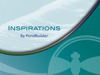 Inspirations
By PondBuilder
 