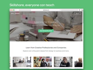 Skillshare, everyone can teach
 