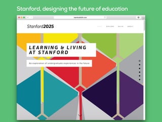Stanford, designing the future of education
 