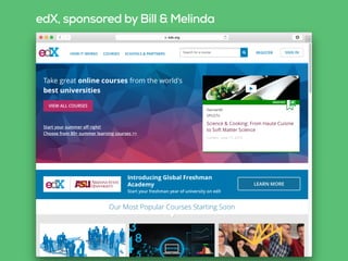 edX, sponsored by Bill & Melinda
 