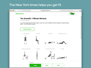 The NewYork times helps you get fit
 