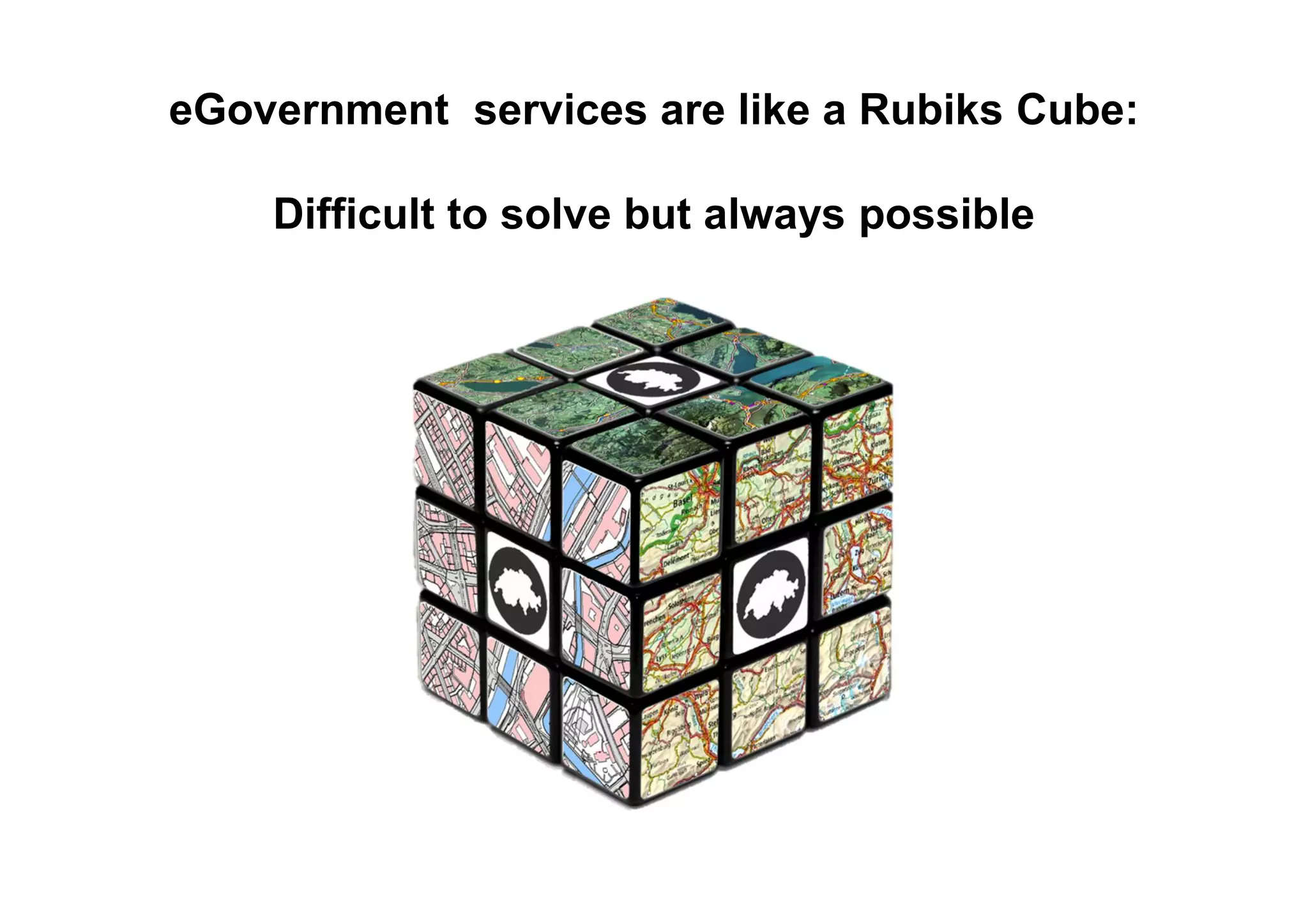 eGovernment services are like a Rubiks Cube:
Difficult to solve but always possible
 