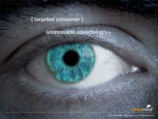 [ targeted consumer ]

                                                addressable advertising >>




© 2012 Digital Gener...