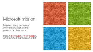 地球上のすべての個人とすべての組織が、
より多くのことを達成できるようにする
 