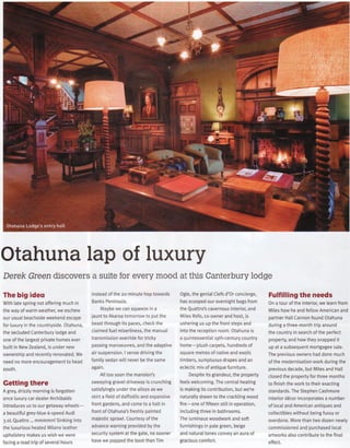Inspire December 2008 - Otahuna Luxury Lodge New Zealand 